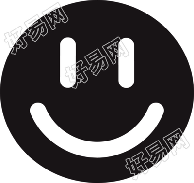 黑色笑脸甜酷创意插图
