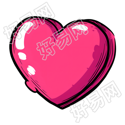 甜酷时髦爱心元素插画