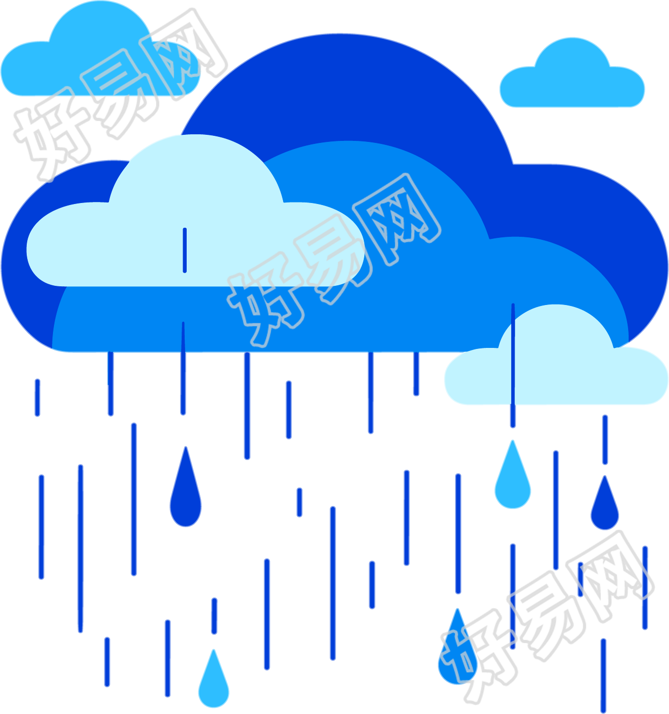 暴雨天气插画