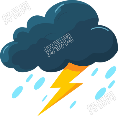 暴雨天气雷电素材