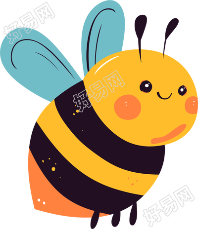 昆虫蜜蜂卡通插画