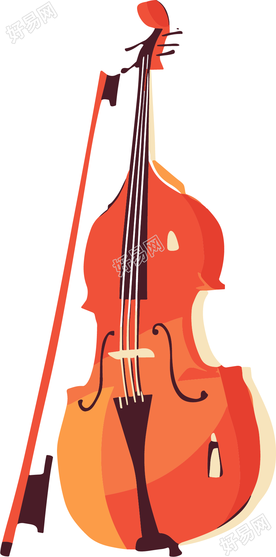 小提琴矢量插画