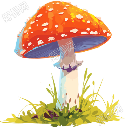蘑菇卡通插图