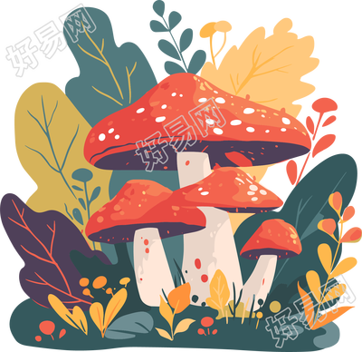 蘑菇创意插图