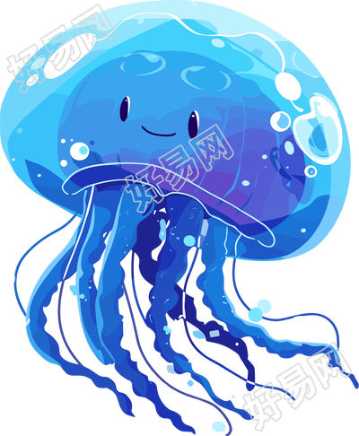 水母简约风格插画