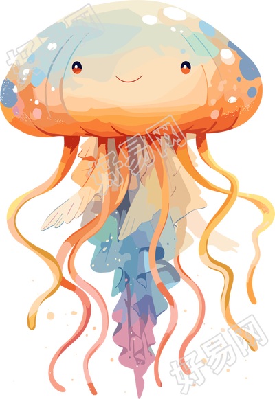 水母多彩插图