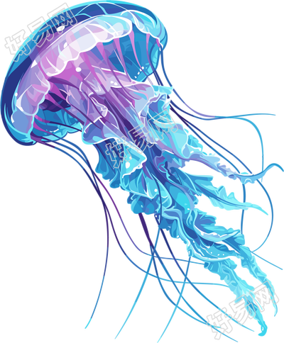 水母插画设计元素