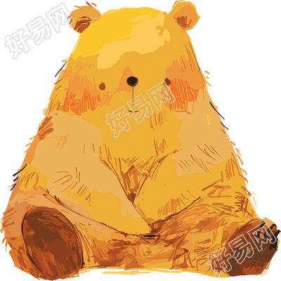 小熊简洁可爱插画