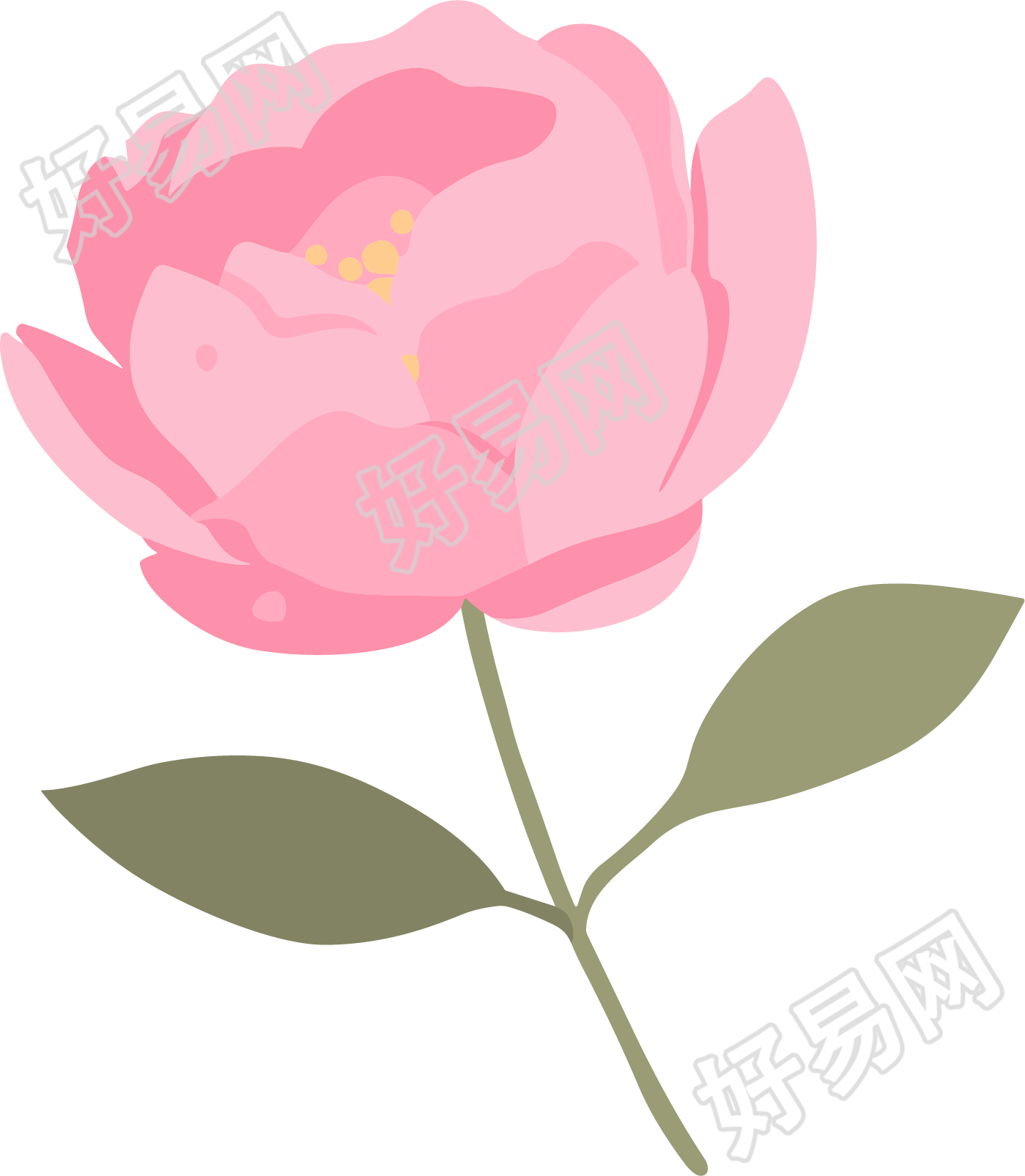 花瓣贴纸插画