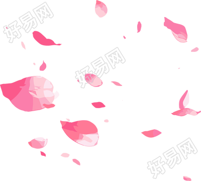 花瓣贴纸创意插画