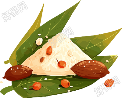 红枣粽子插画