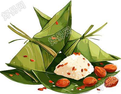红枣粽子插画设计元素