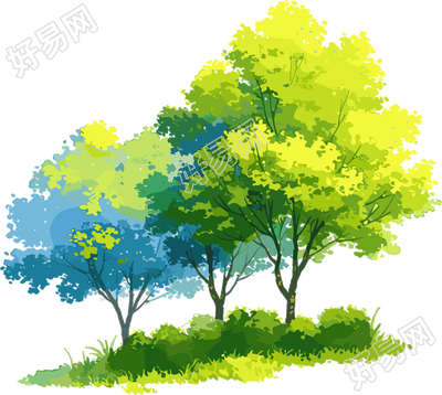 森林创意插图