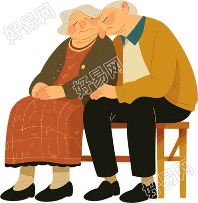 老人老年夫妇插图
