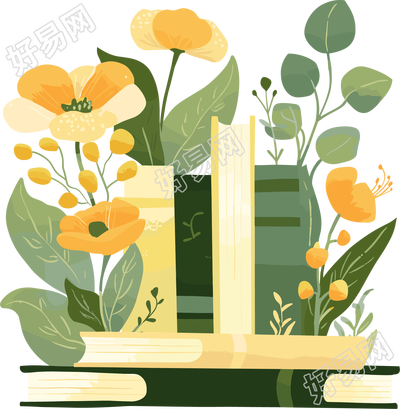 图书绿植商用素材