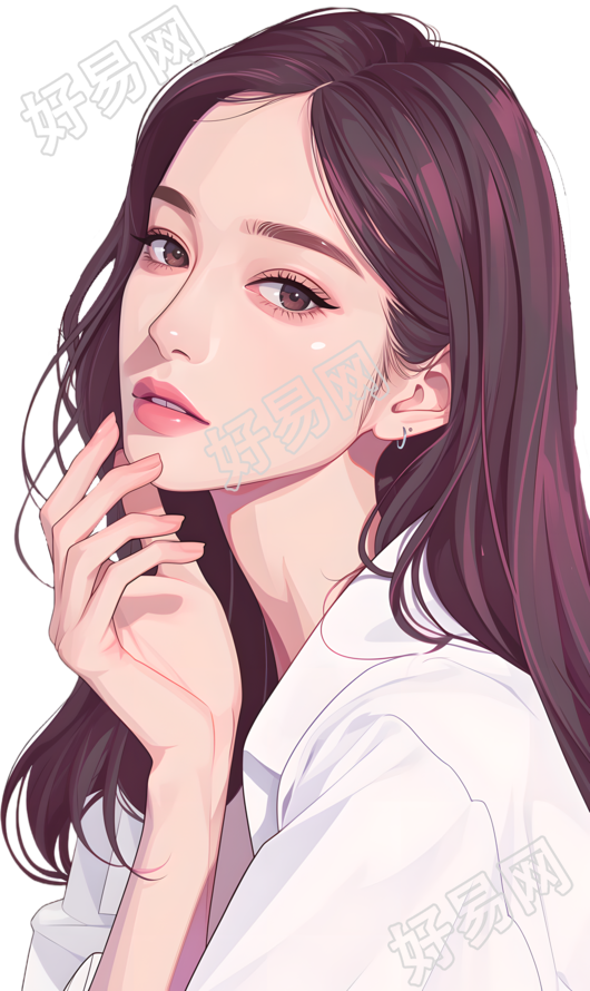 美女简洁插画