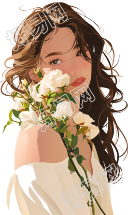 美女插画设计元素