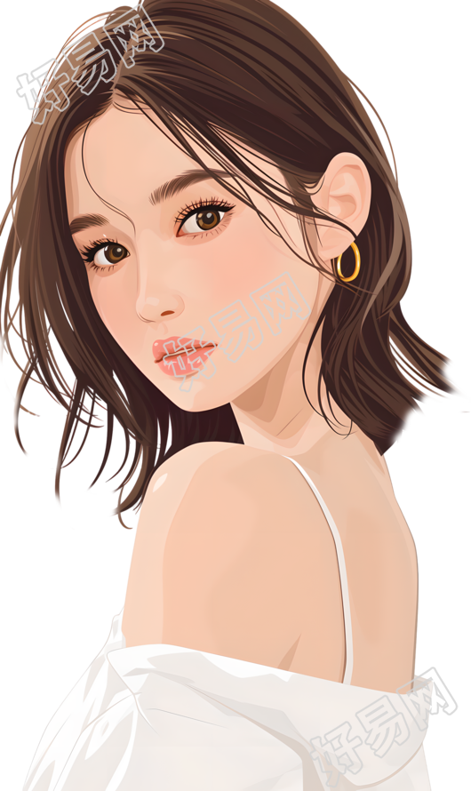美女插画素材