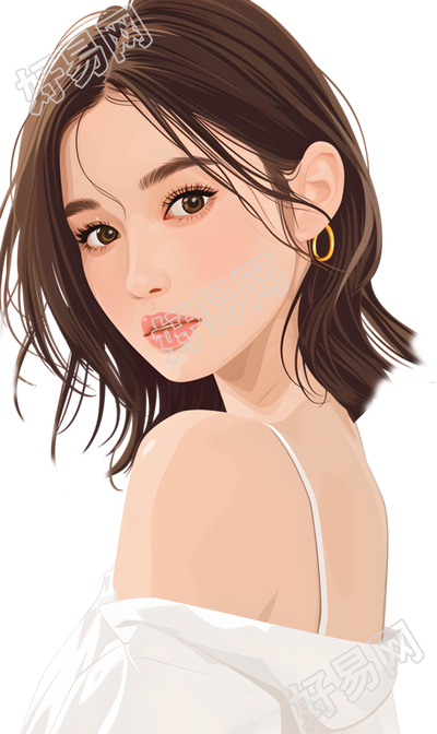 美女插画素材