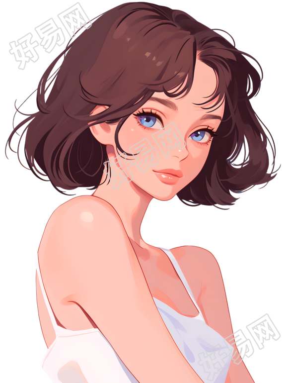 美女透明背景素材