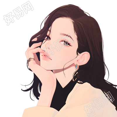美女可商用插画