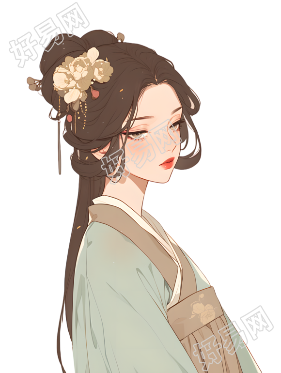 古代美女创意设计元素