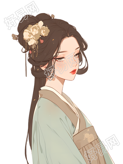 古代美女创意设计元素