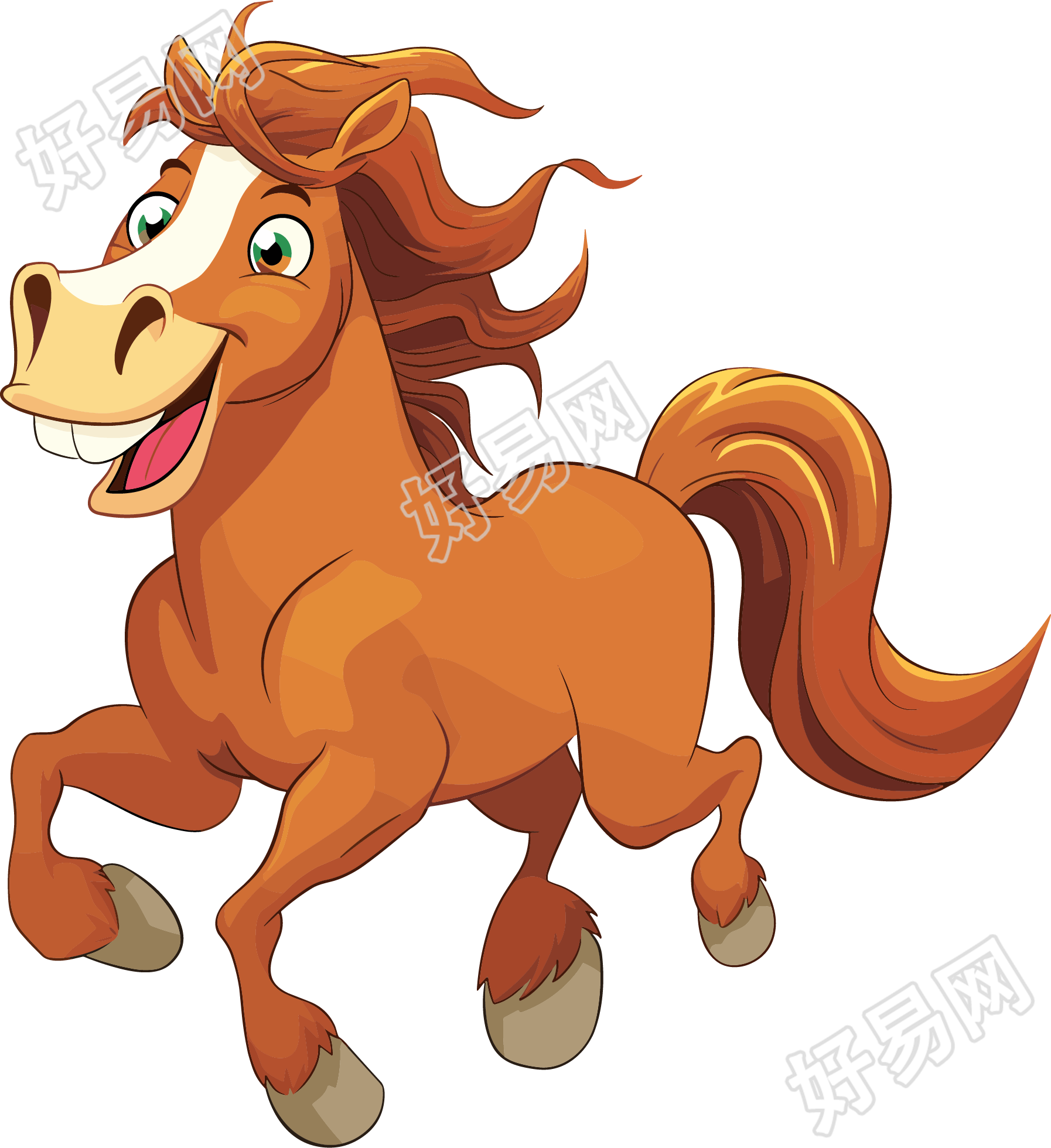 马创意元素插图