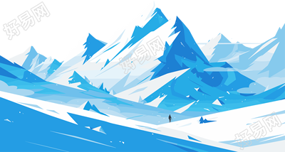 雪山矢量插画