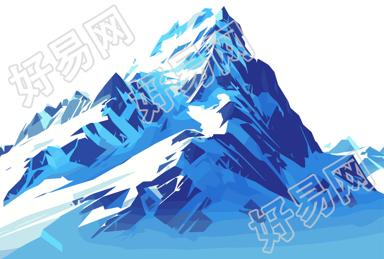 雪山插画素材