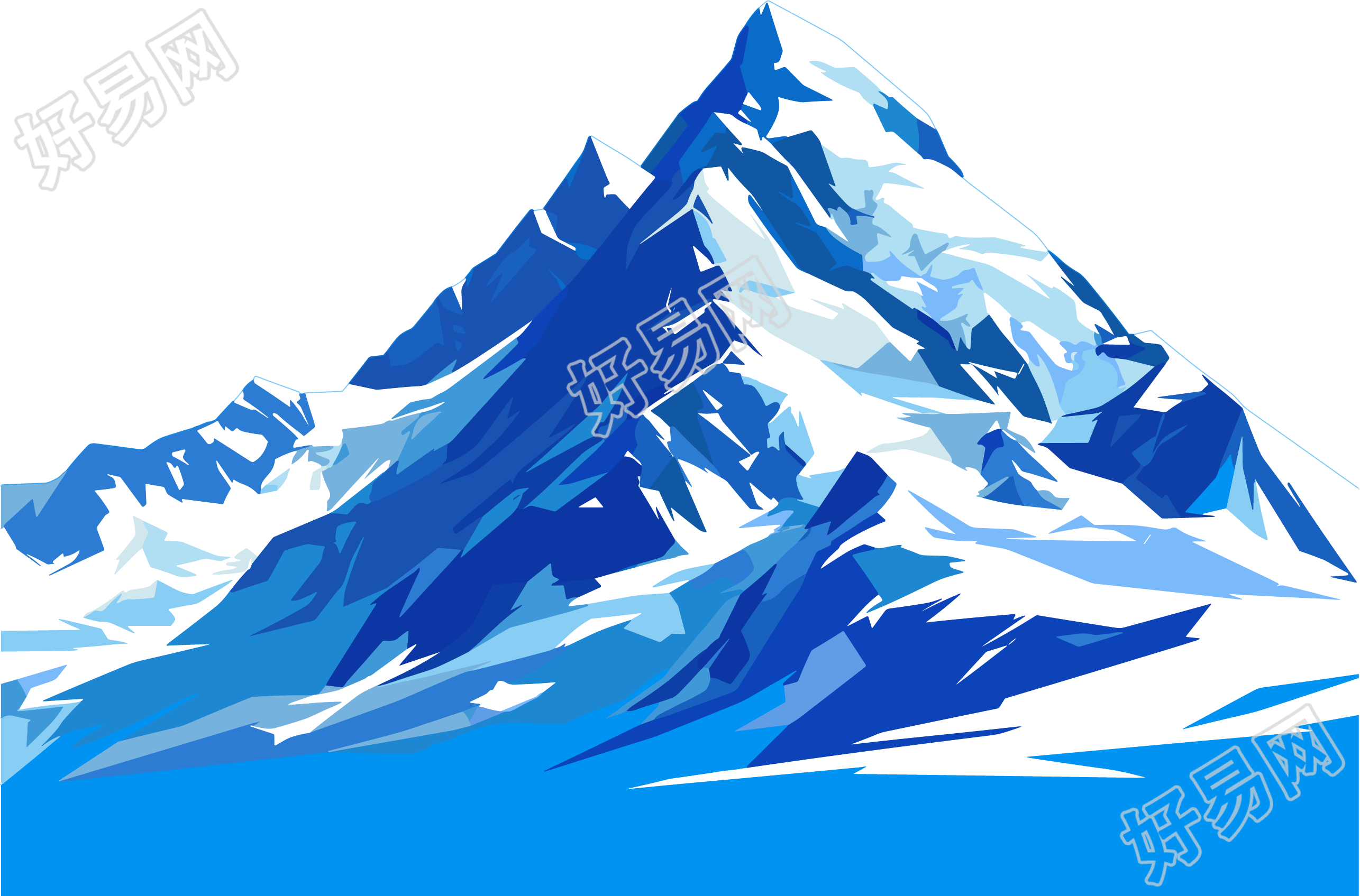 雪山插画设计元素