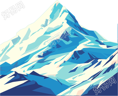 雪山商业设计插画