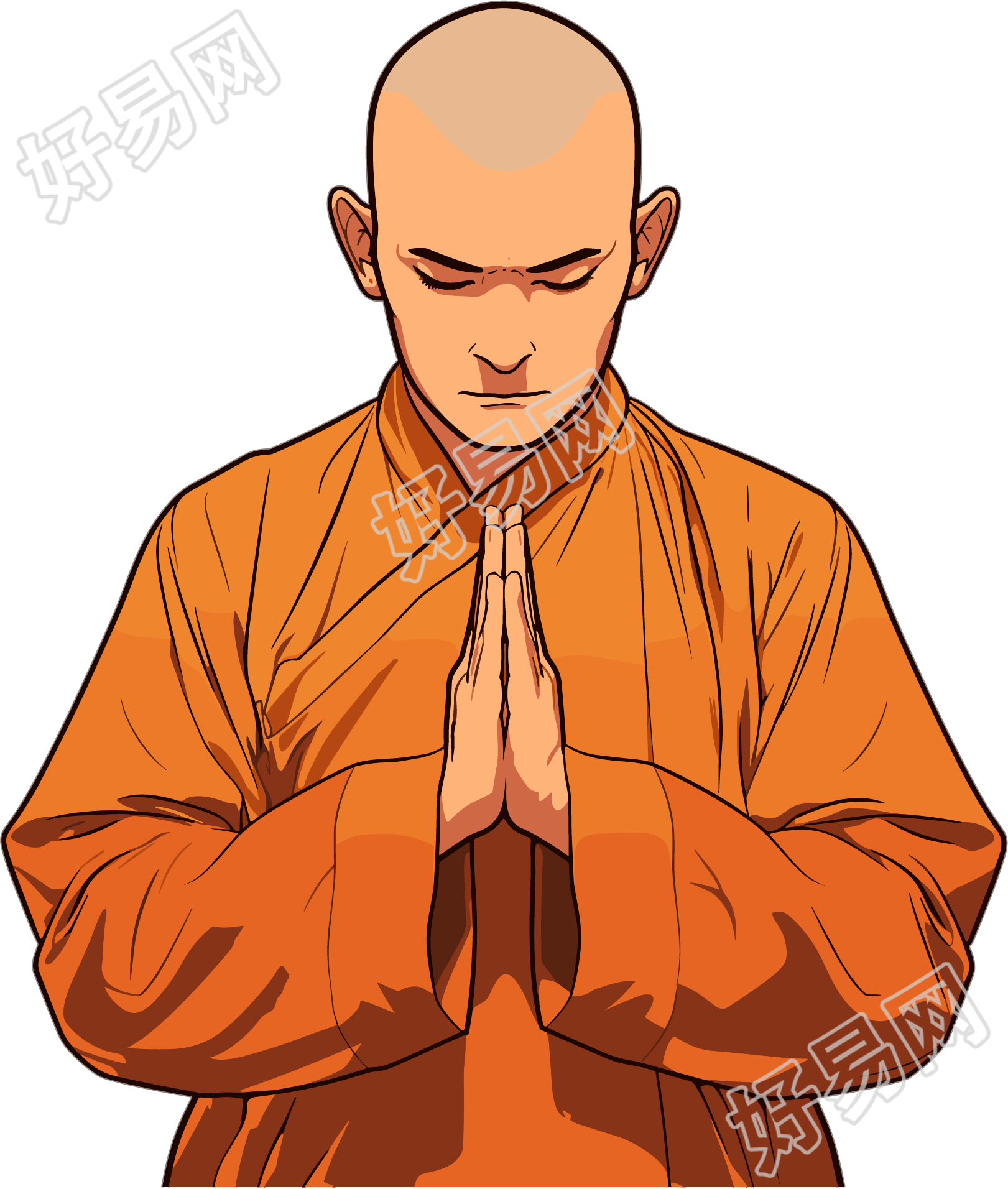 和尚简洁插图