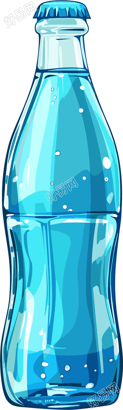 汽水瓶插画素材
