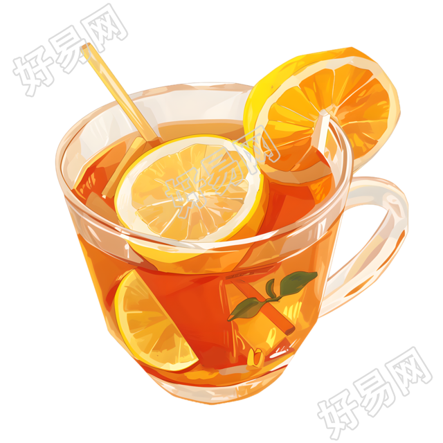 3D水果茶高清素材