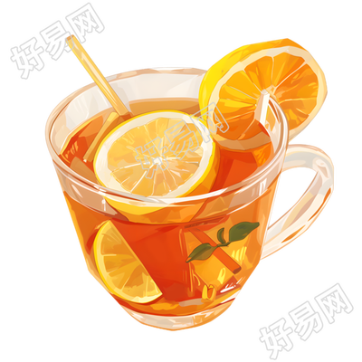 3D水果茶高清素材