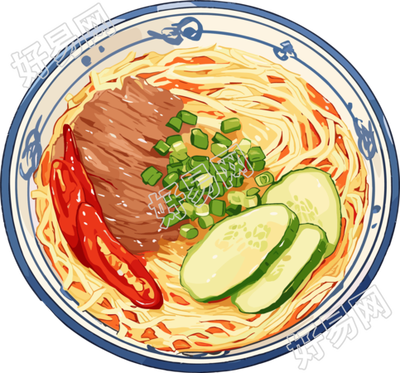 凉面可商用插画