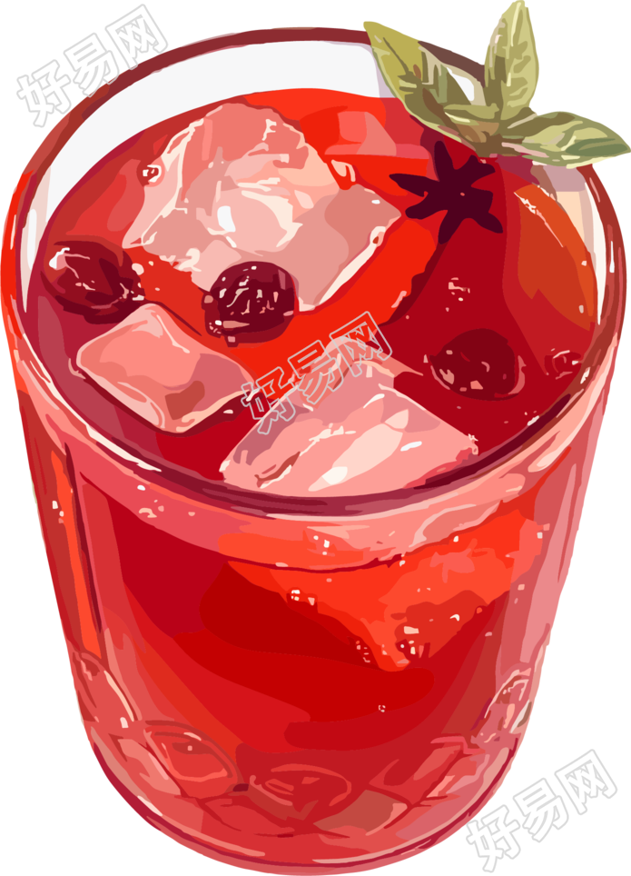 酸梅汤红色插图