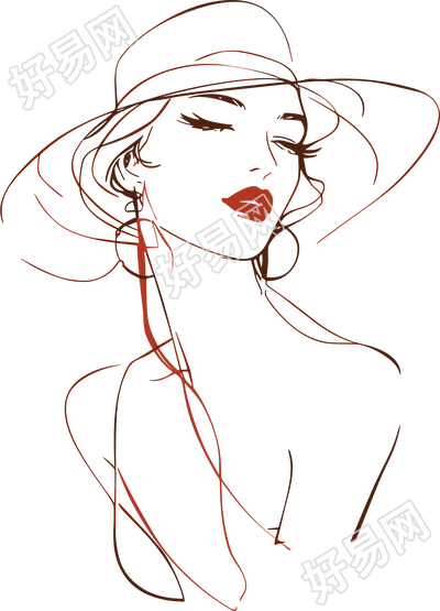 线条人物线条女性元素