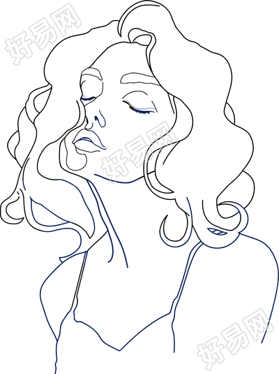 线条人物抽象女性元素
