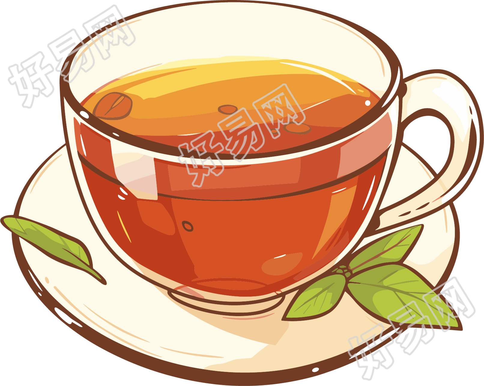 凉茶矢量插图素材