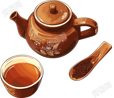凉茶中国风插画