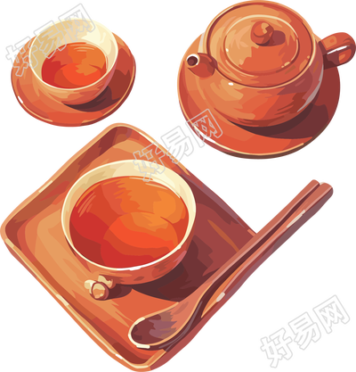 凉茶创意插图