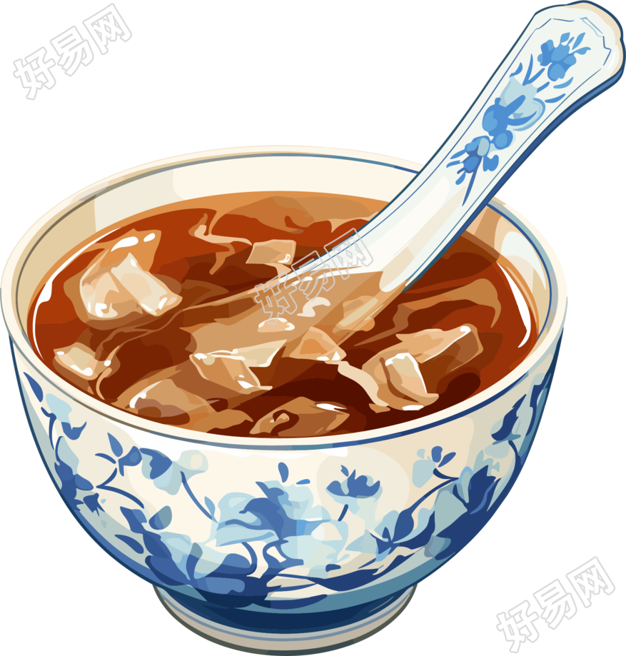 凉茶矢量插图