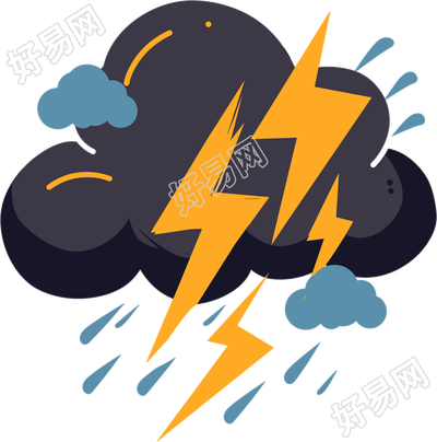 雷阵雨乌云图标素材