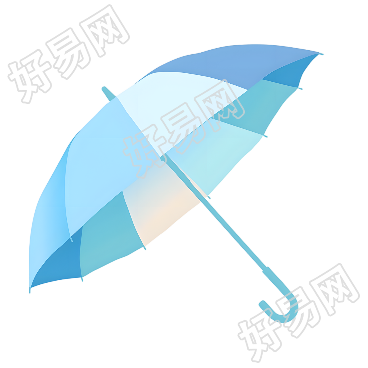 雷阵雨雨伞插画