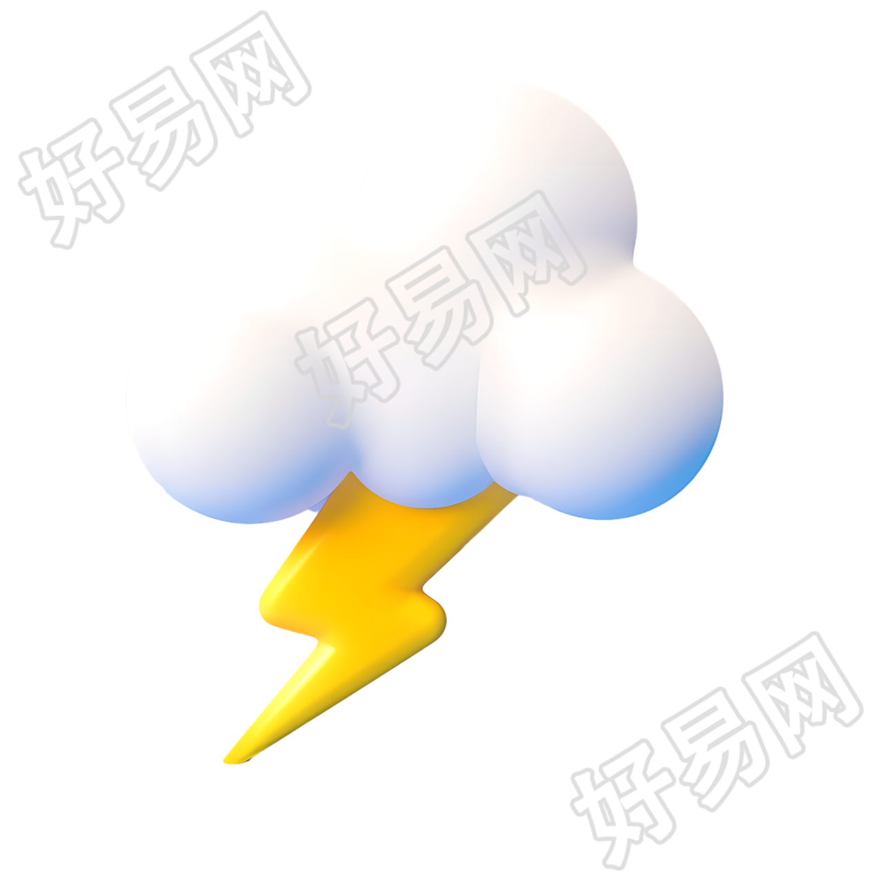 雷阵雨天气图标素材