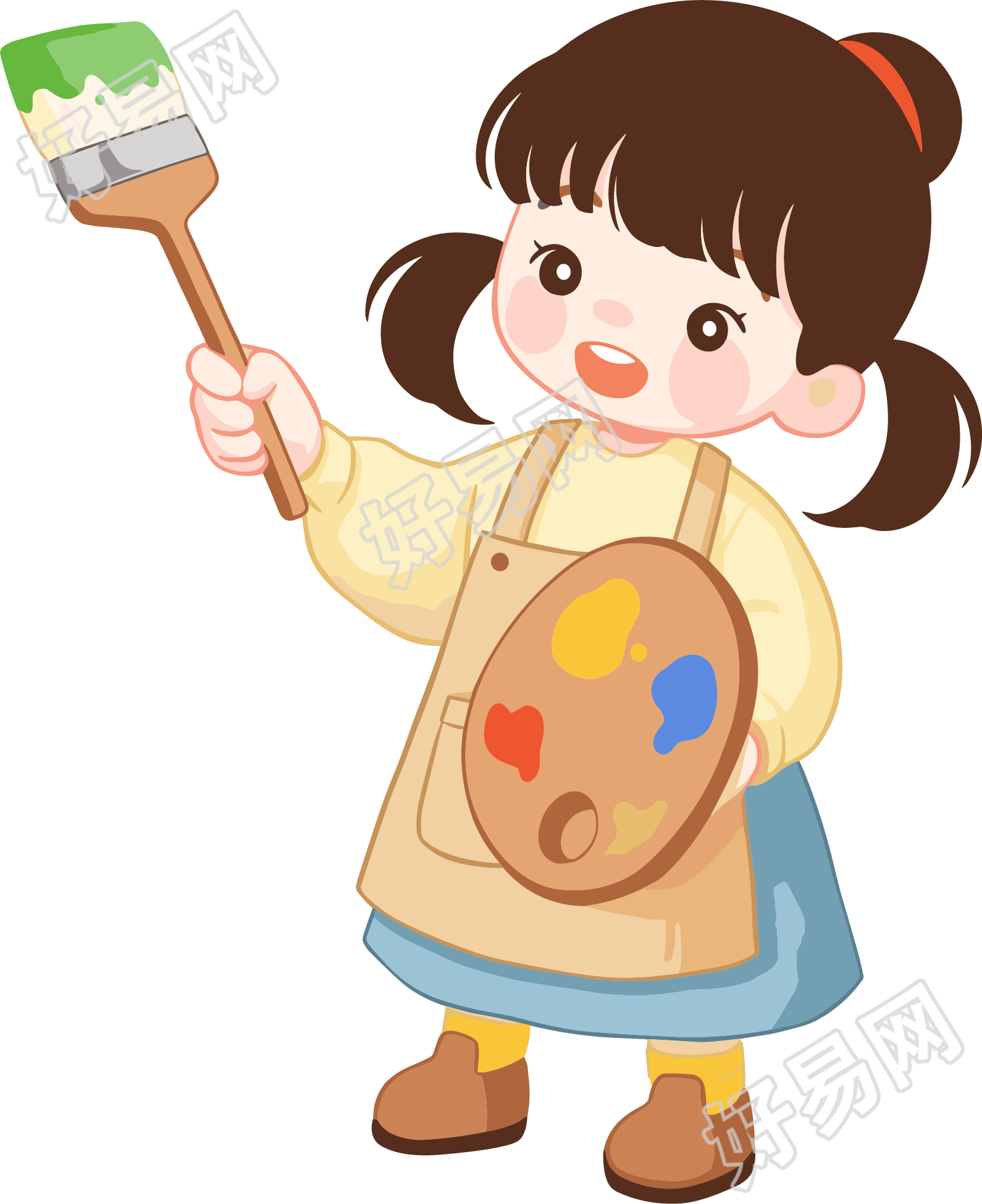 儿童绘画创意插图
