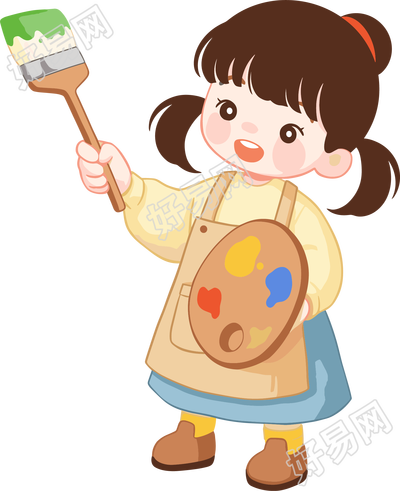 儿童绘画创意插图