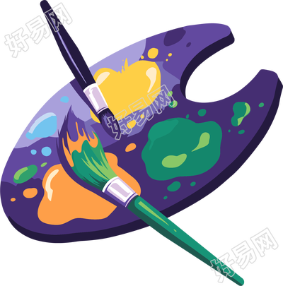 儿童绘画毛笔插图